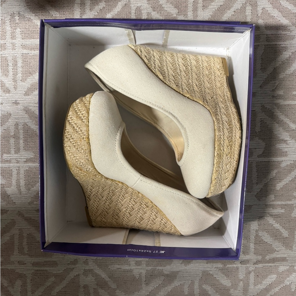 Madden Girl Cream Wedge Espadrilles